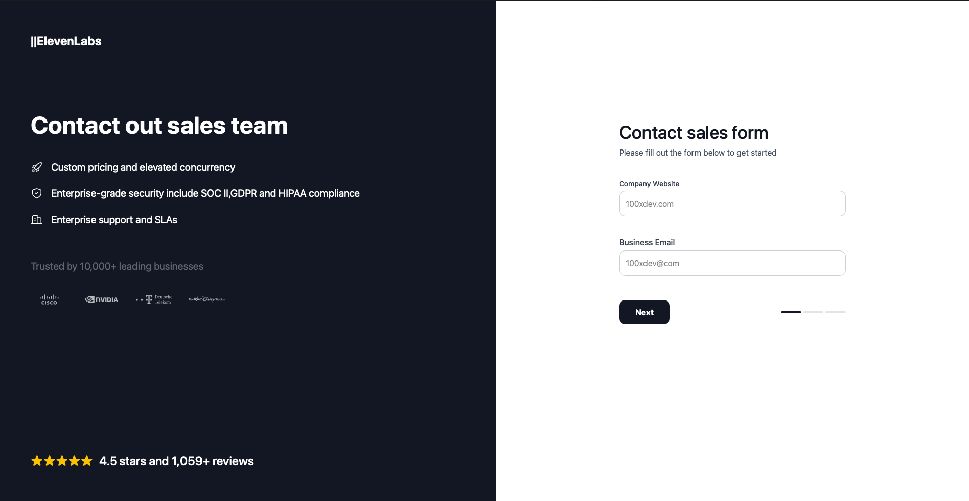 ElevenLab Hero-Section Clone